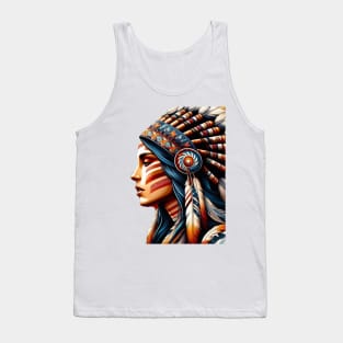 Native American, Beauty, Winona, Firstborn Daughter | Catsie Cat Tank Top